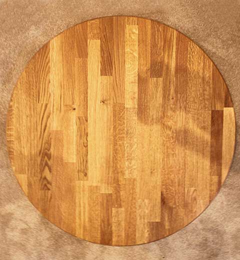 Runde Platte aus Eichenholz kaufen - Auswahl 3 Durchmesser